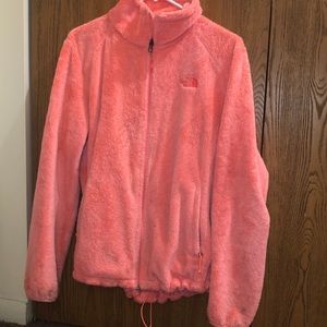 Fuzzy north face jacket